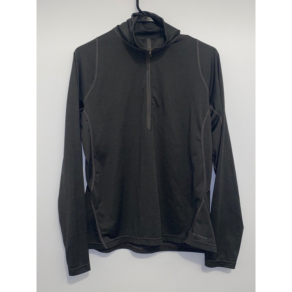 Columbia Titanium Omni-Shade Womens Large 1/4 Zip Pullover Gray Hiking Base
